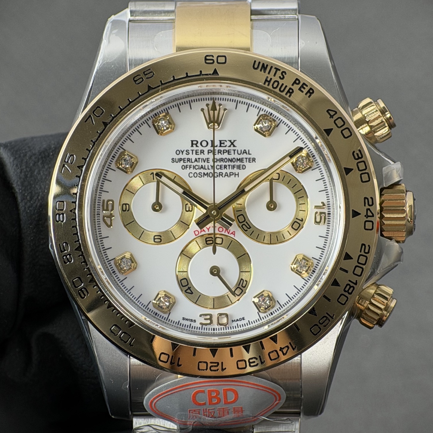 NO:881919,Produced by genuine CBD, you will get your money back!  Daytona movement engraved with gold and white diamonds,19860909真CBD出品,掉皮包退！间金白钻刻迪通拿机芯,,Watch