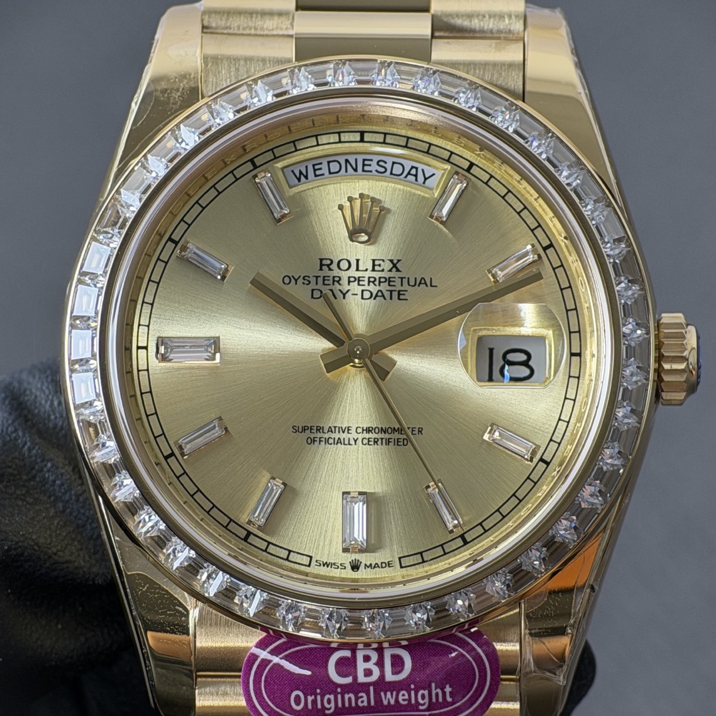 NO:945974,Produced by genuine CBD, you will get your money back!  Yellow rock sugar ring square diamond, integrated movement,19860909真CBD出品,掉皮包退！黄冰糖圈方钻,一体机芯,,Watch