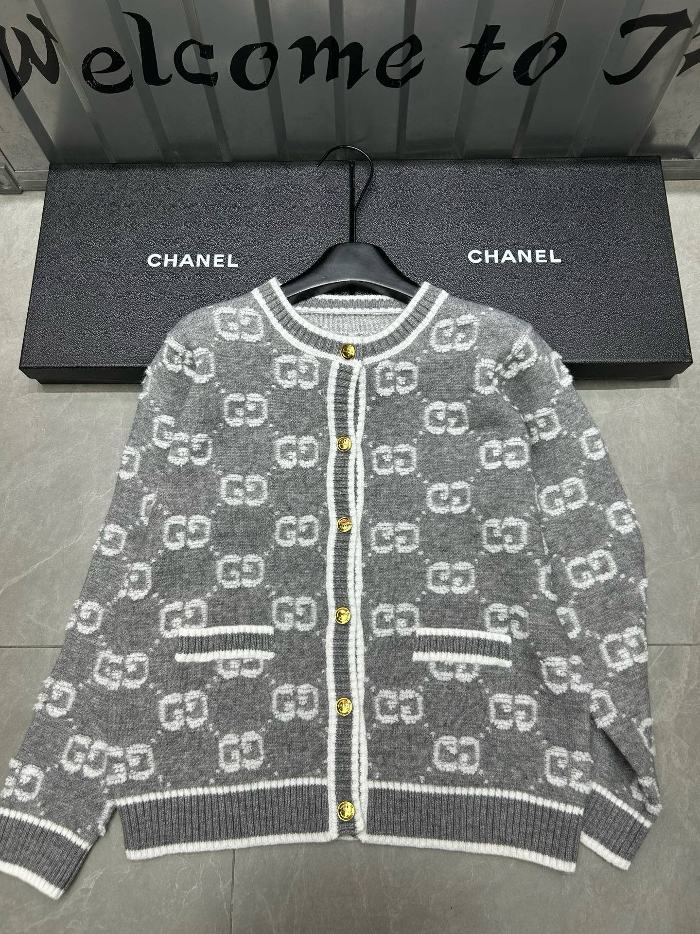Cárdigan de Punto Gucci con Motivo de Diamante y Logotipo Doble G 5 i1753526649229 483 0 3