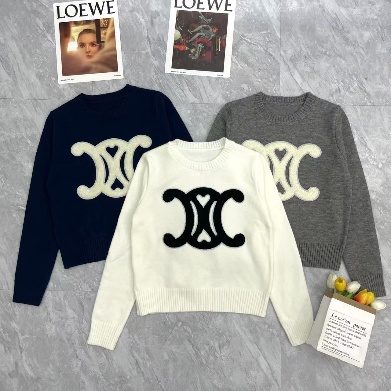 NO:454417,Celine towel embroidered long sleeves, celine, alexander wang19860909赛琳毛巾绣长袖,,celine,alexander wang,Women's clothing