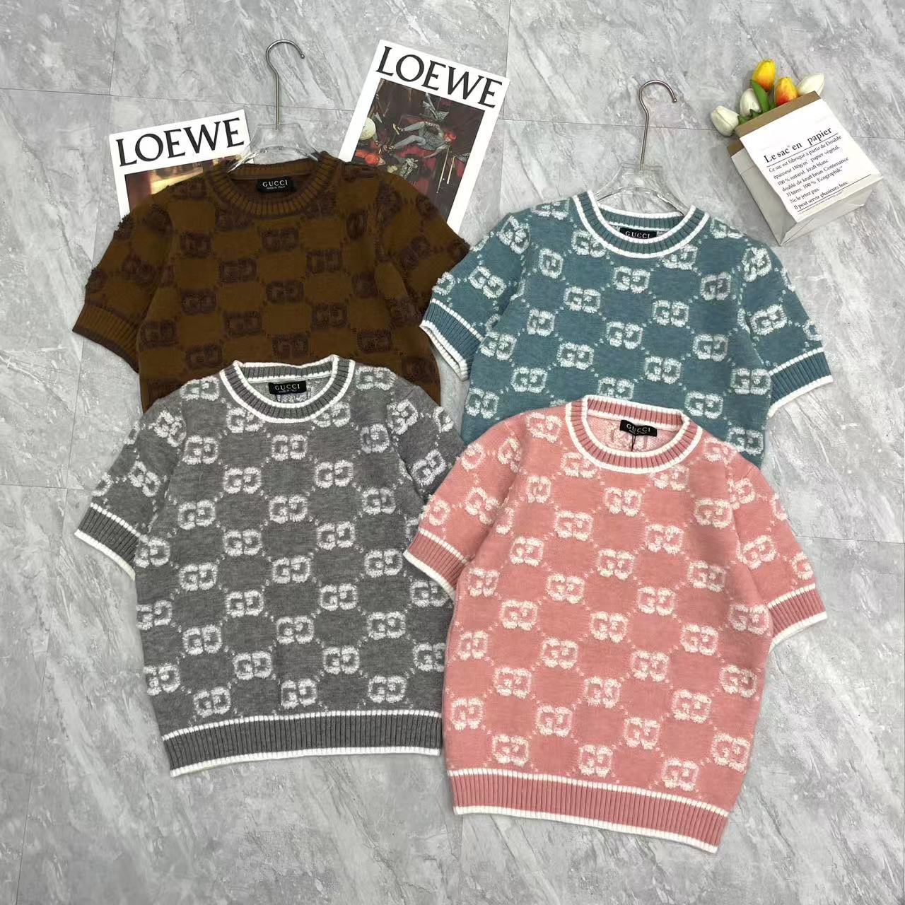 NO:454449,Gucci hot jacquard short-sleeved, gucci, T-shirt, alexander wang19860909古驰爆款提花短袖,,gucci,T-shirt,alexander wang,Women's clothing
