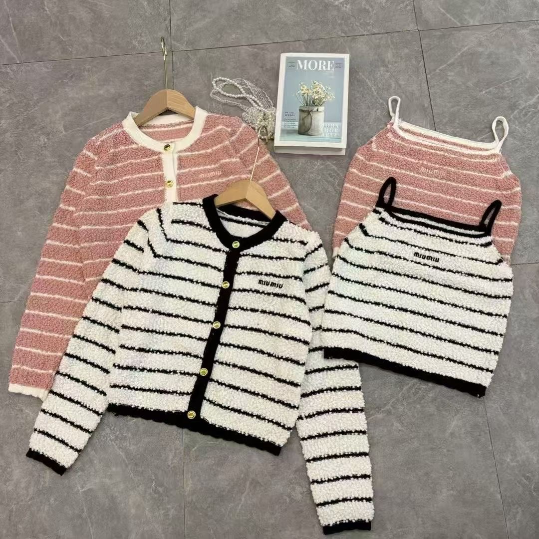 NO:474025,Miao Miao Granular Fleece Sling Cardigan Two-piece Set, Alexander Wang19860909缪缪颗粒绒吊带开衫两件套,,alexander wang,Women's clothing