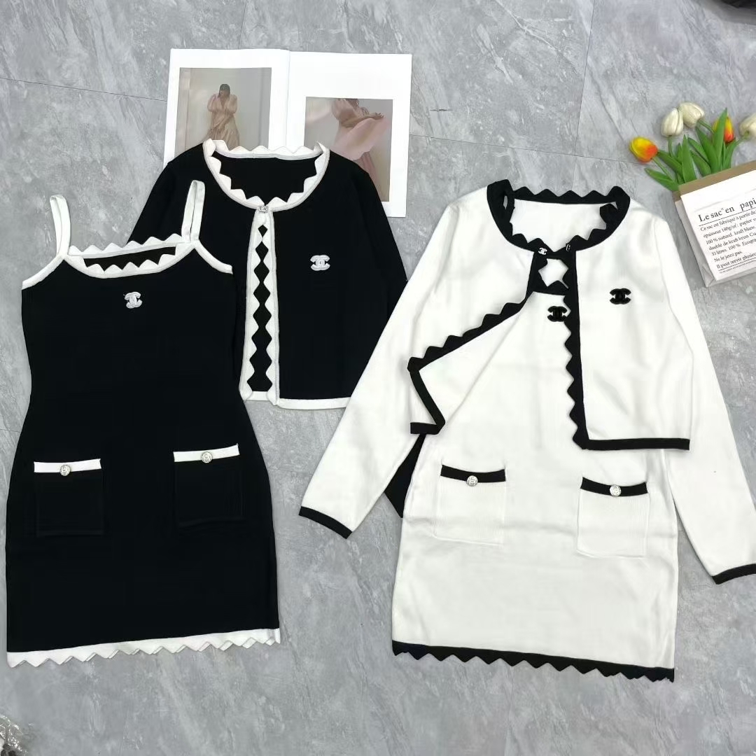 NO:517622,Xiaoxiang suspender skirt cardigan two-piece set, skirts, alexander wang19860909小香吊带裙开衫两件套,,skirts,alexander wang,Women's clothing