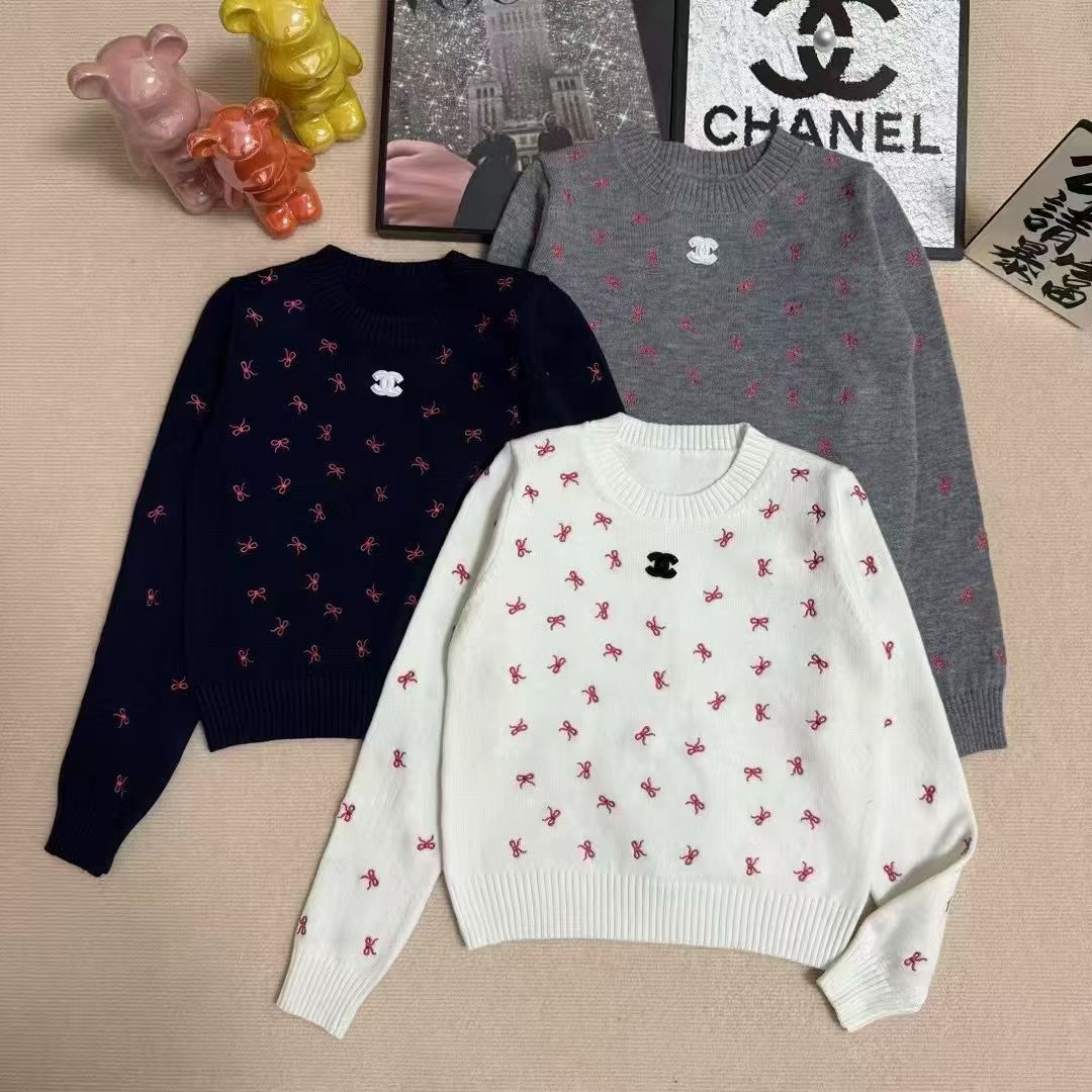 NO:563283,Xiaoxiang bow embroidered long sleeves,,alexander wang19860909小香蝴蝶结刺绣长袖,,alexander wang,Women's clothing