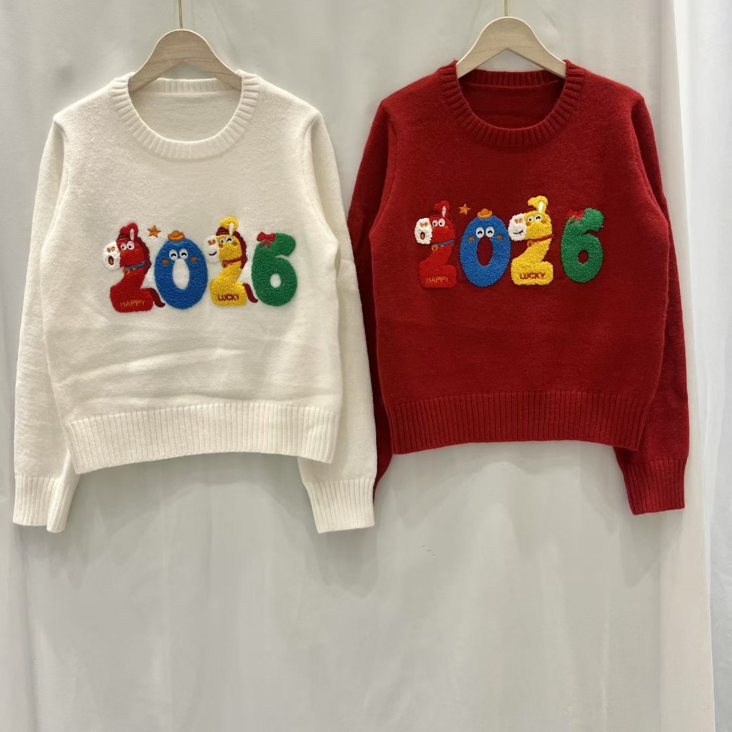 NO:666281,2026 towel embroidered new year long sleeves,, 198609092026毛巾绣新年长袖,, ,Women's clothing