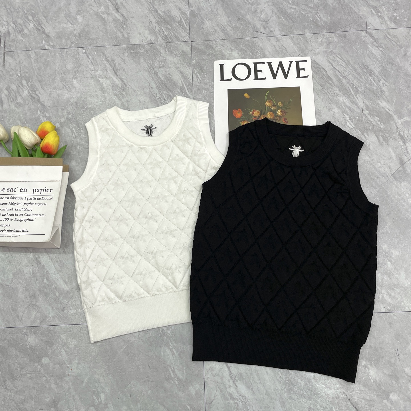 NO:687239,Dior five-star rhombus vest,,dior,19860909迪奥五星菱格背心,,dior,,Women's clothing