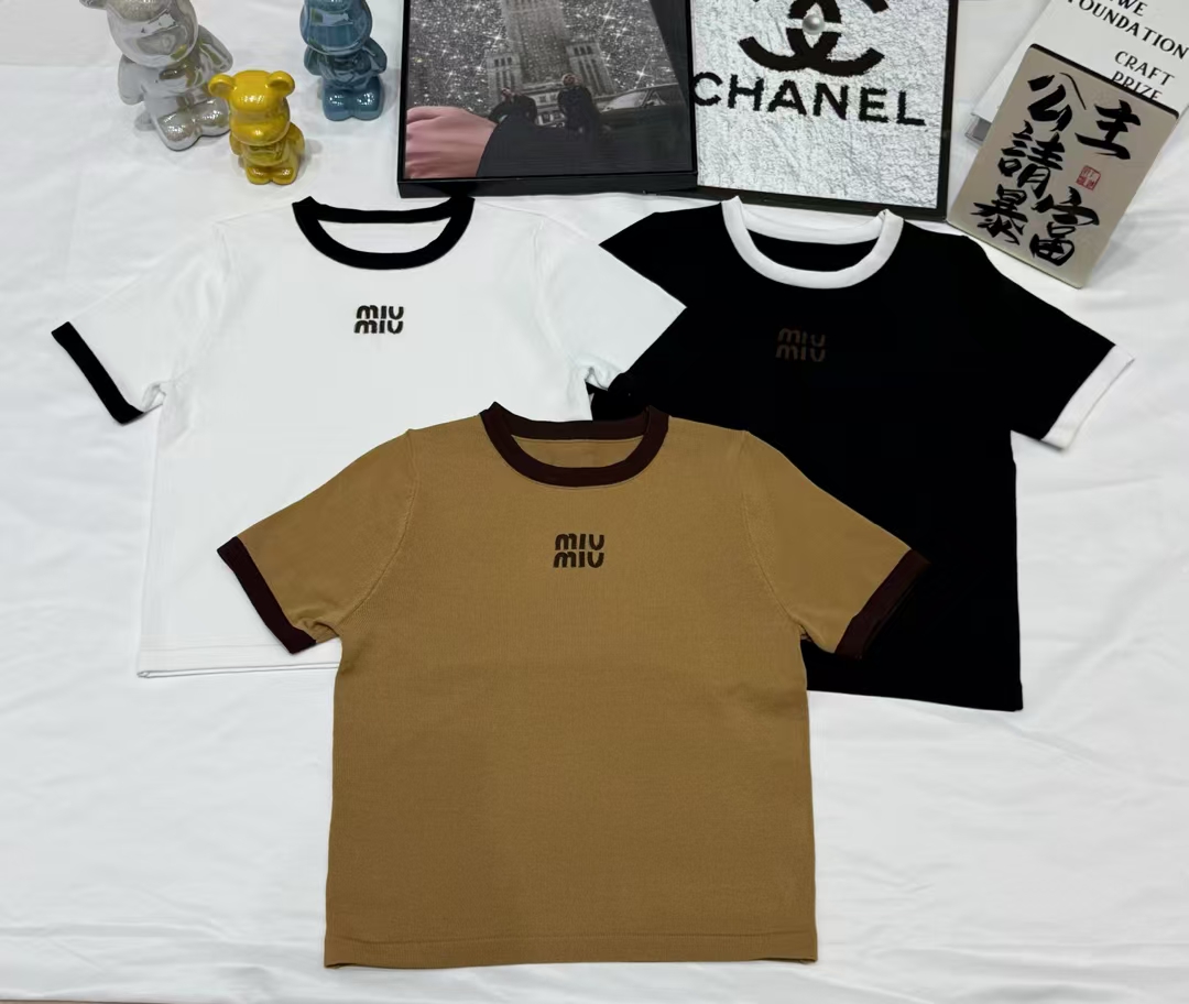 NO:696942,Miu Miu short-sleeved, T-shirt,19860909缪缪短袖,,T-shirt,,Women's clothing