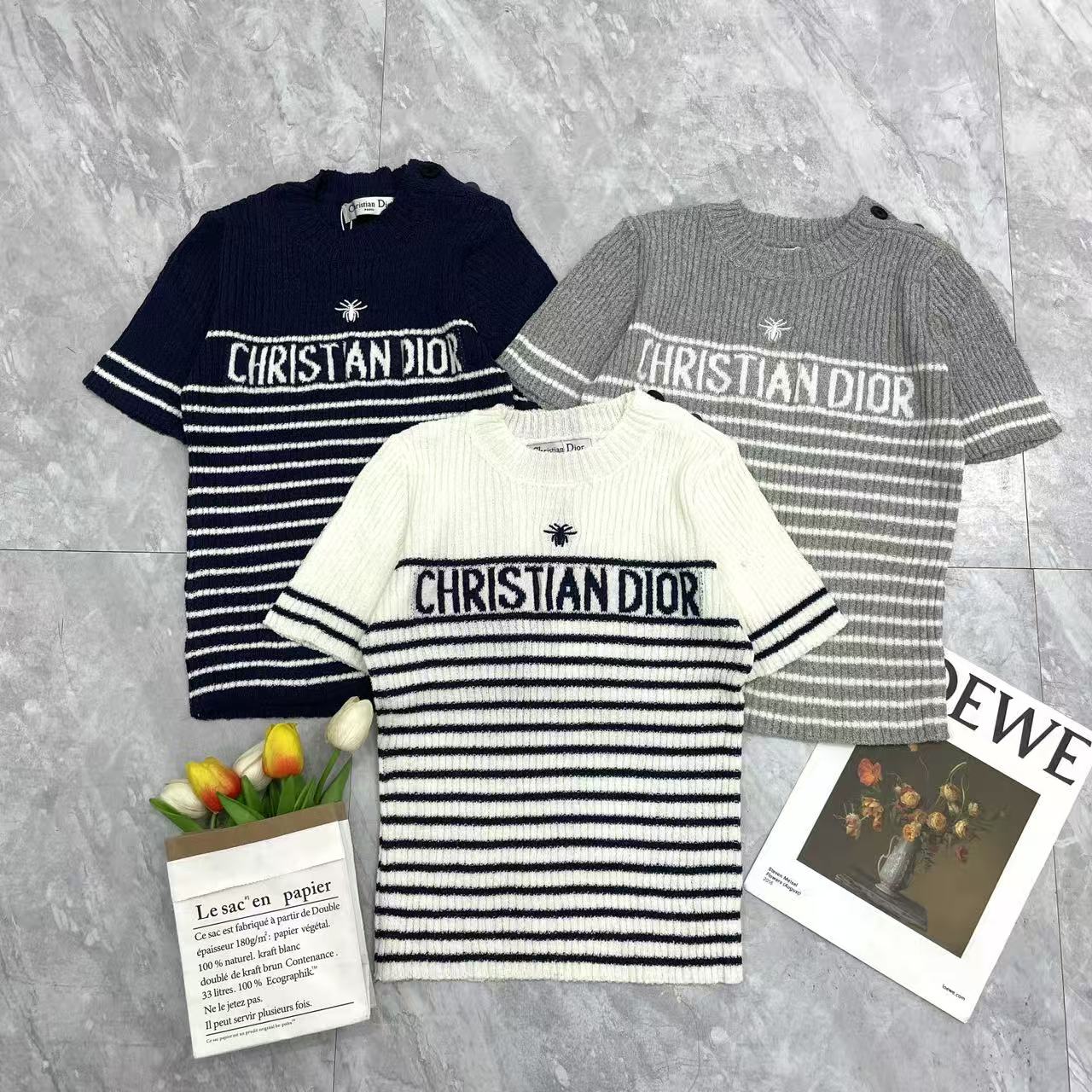NO:738968,Dior striped short-sleeved, dior, T-shirt,19860909迪奥条纹短袖,,dior,T-shirt,,Women's clothing