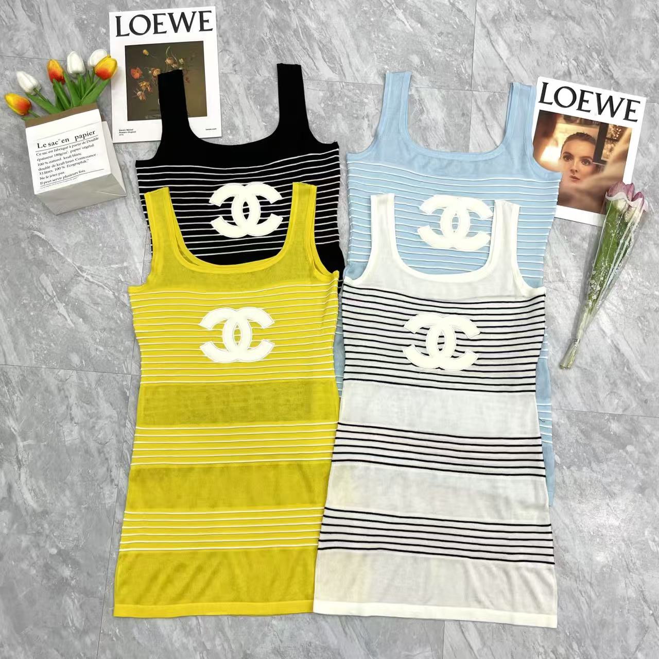 NO:747652,Xiaoxiang striped leather vest dress,,skirts,19860909小香条纹皮标背心裙,,skirts,,Women's clothing