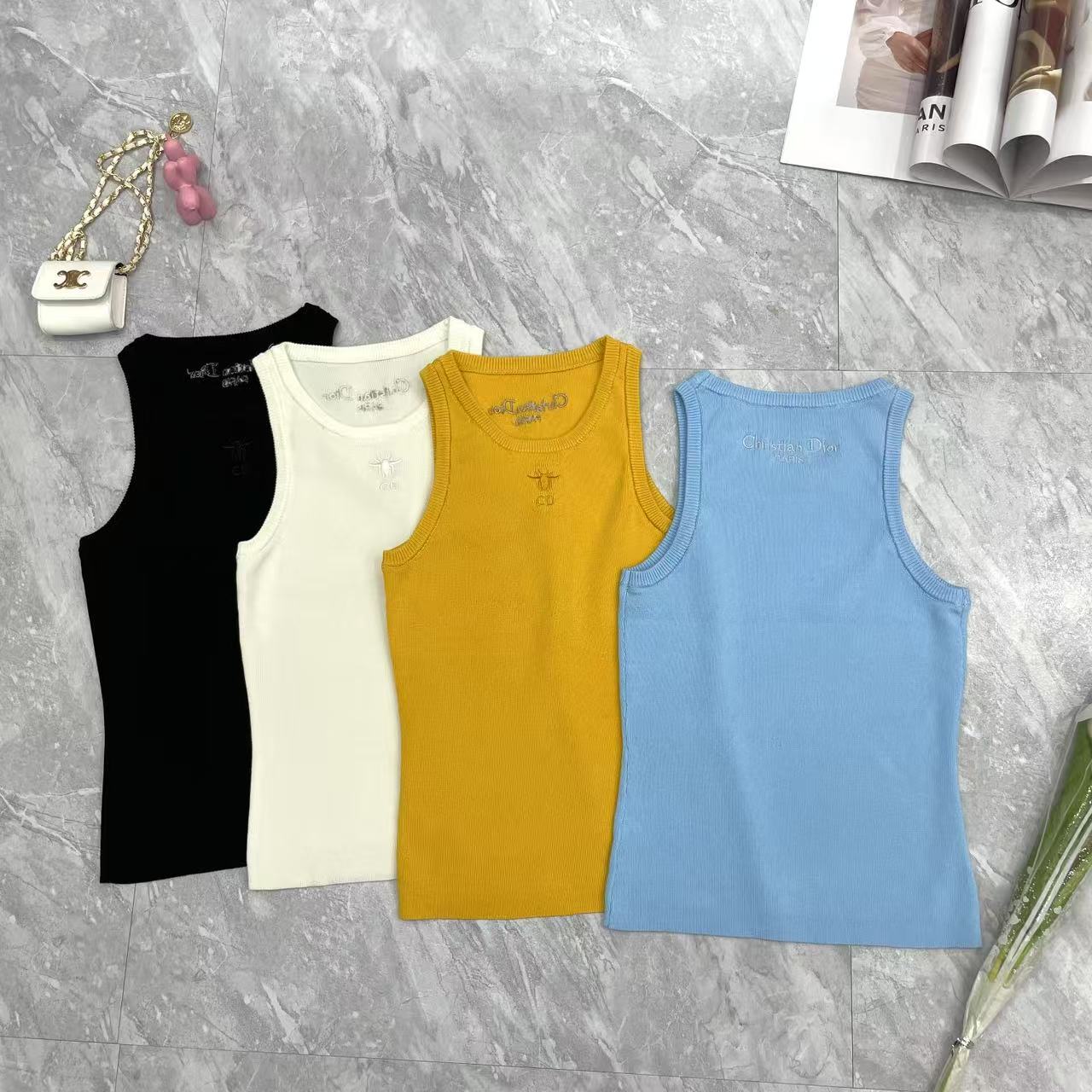 NO:747644,Dior embroidered vest,,dior,19860909迪奥刺绣背心,,dior,,Women's clothing