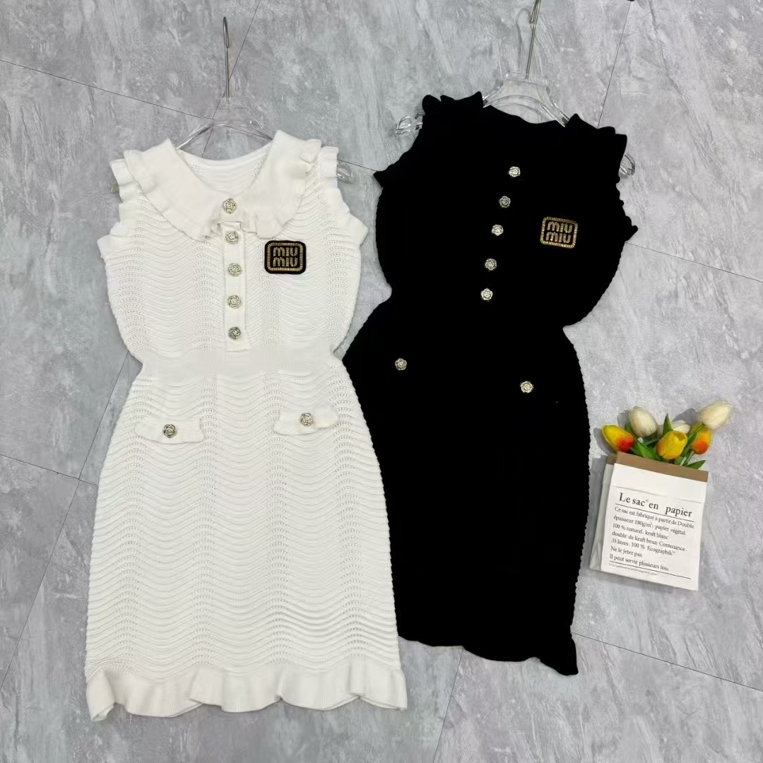 NO:750278,Miu Miu ruffle collar sundress,,skirts,19860909缪缪荷叶领背心裙,,skirts,,Women's clothing