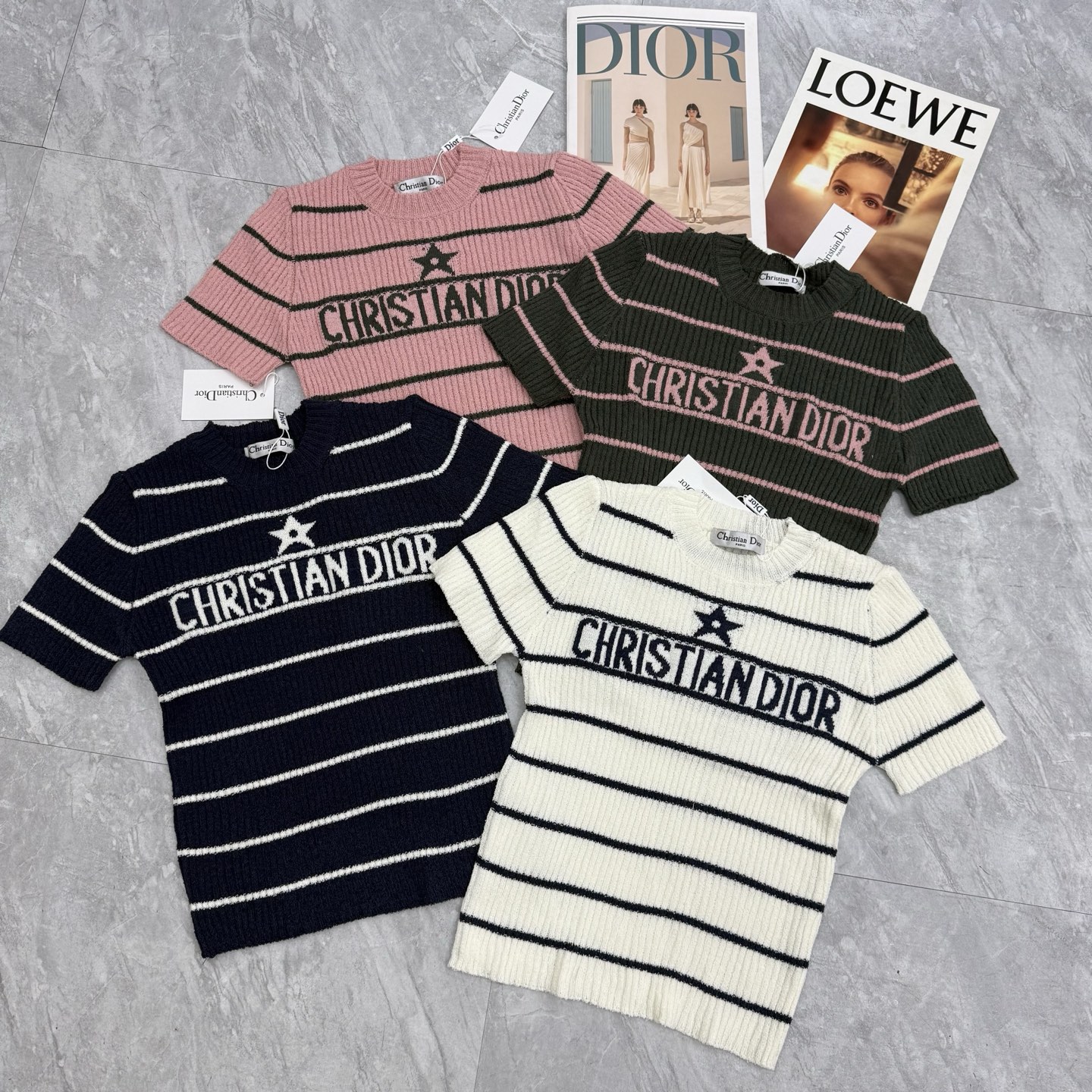 NO:751102,Dior striped short-sleeved, dior, T-shirt,19860909迪奥条纹短袖,,dior,T-shirt,,Women's clothing