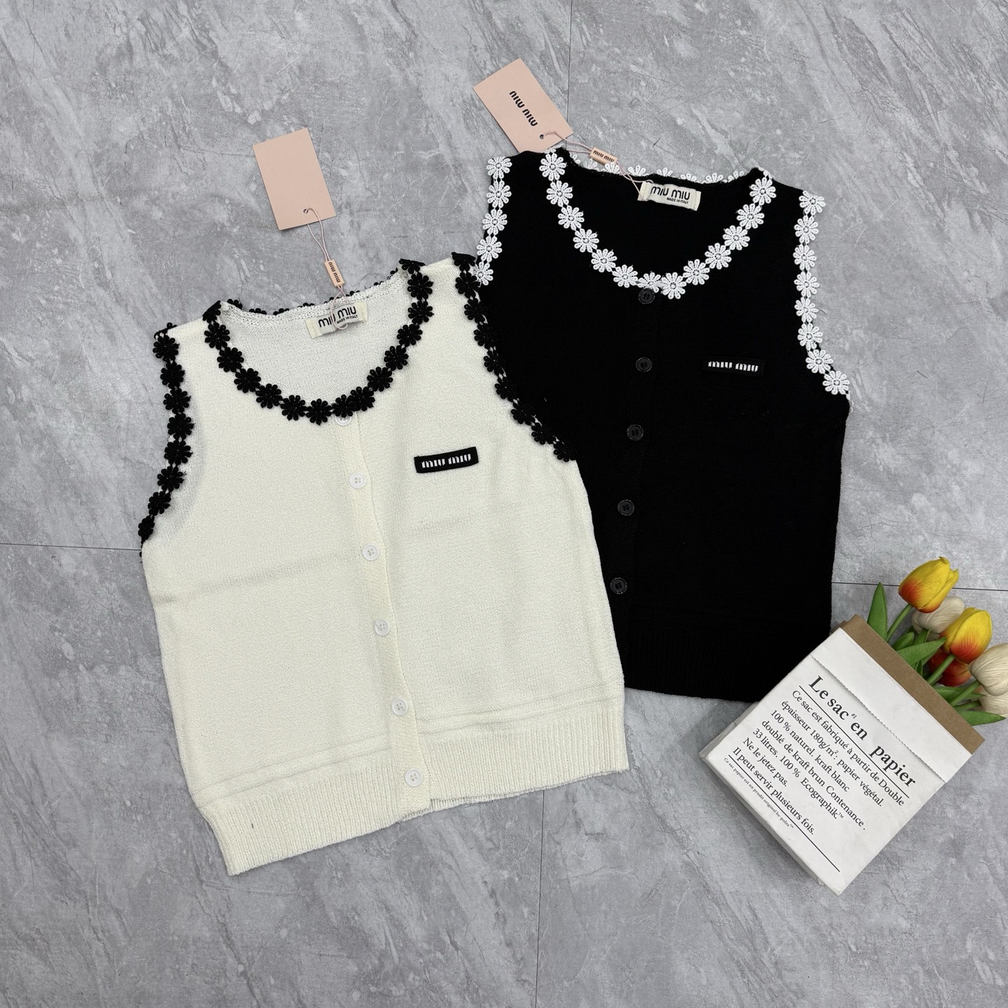 NO:752265,Miu Miu lace vest,,19860909缪缪花边背心,,,Women's clothing