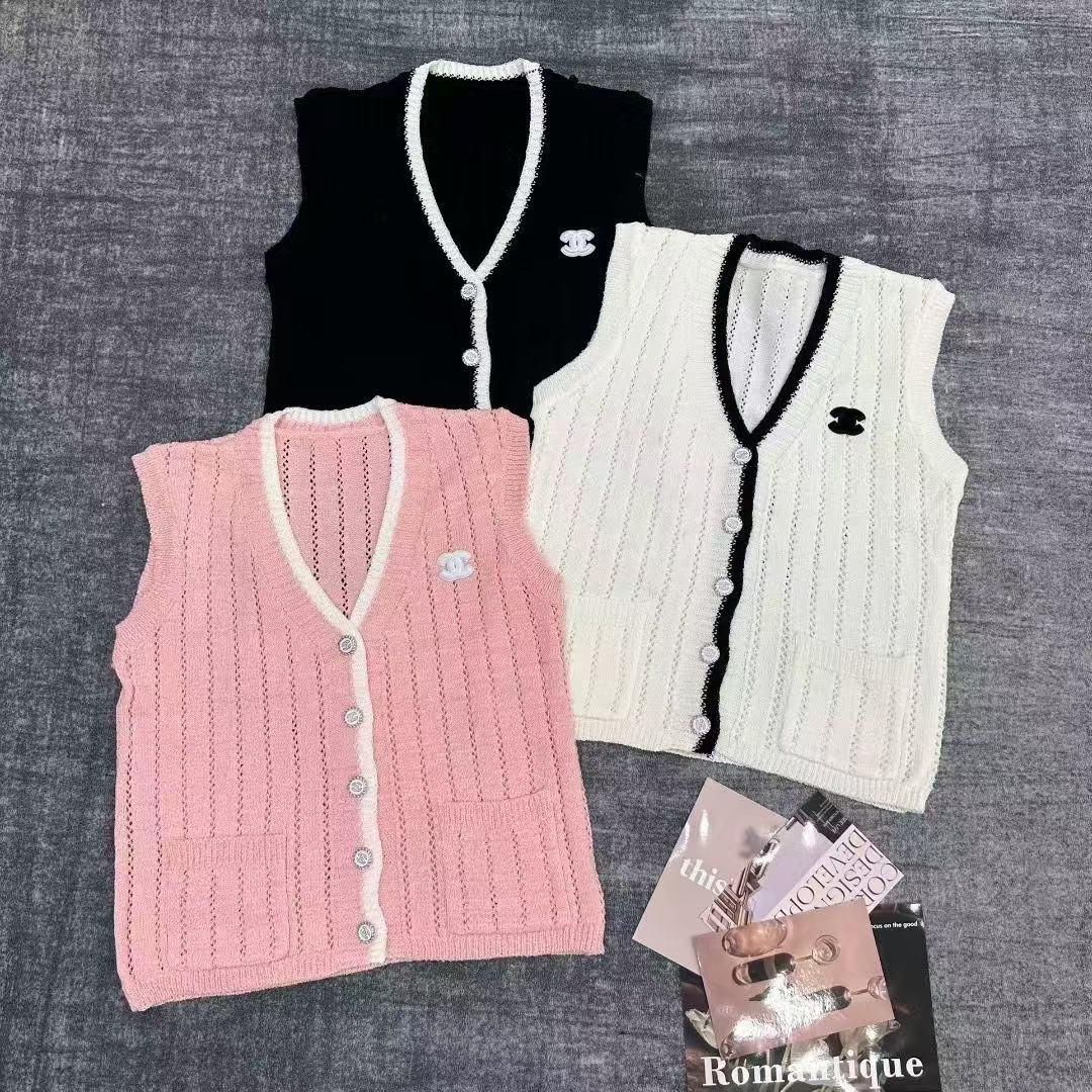 NO:761887,Xiaoxiang open chest vest,,19860909小香开胸背心,,,Women's clothing