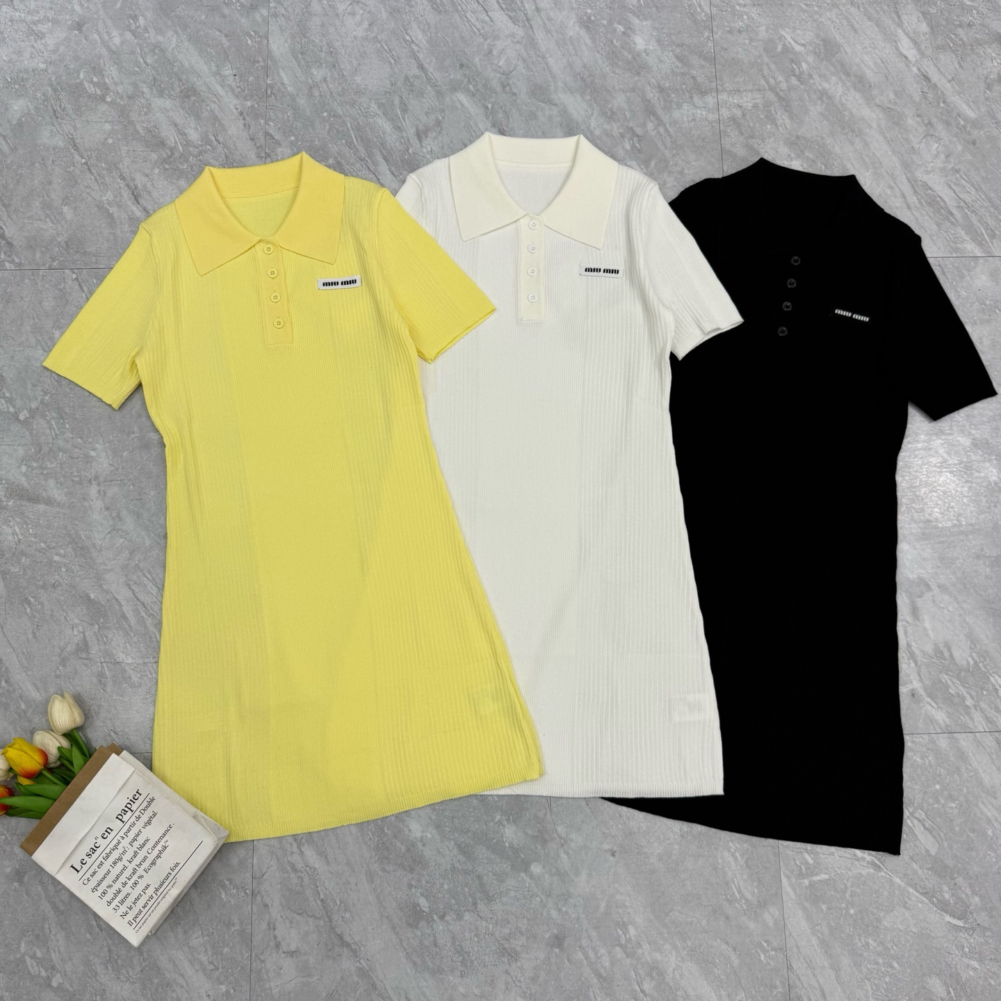 NO:790535,Miu Miu lapel short-sleeved skirt, skirts, T-shirt,19860909缪缪翻领短袖裙,,skirts,T-shirt,,Women's clothing