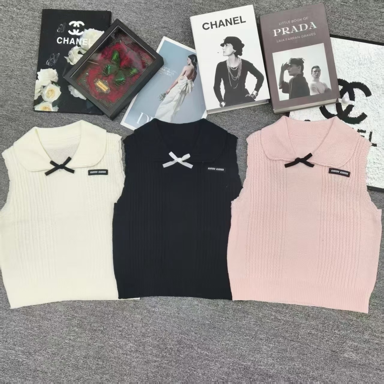 NO:793194,Miu Miu doll collar vest,,19860909缪缪娃娃领背心,,,Women's clothing