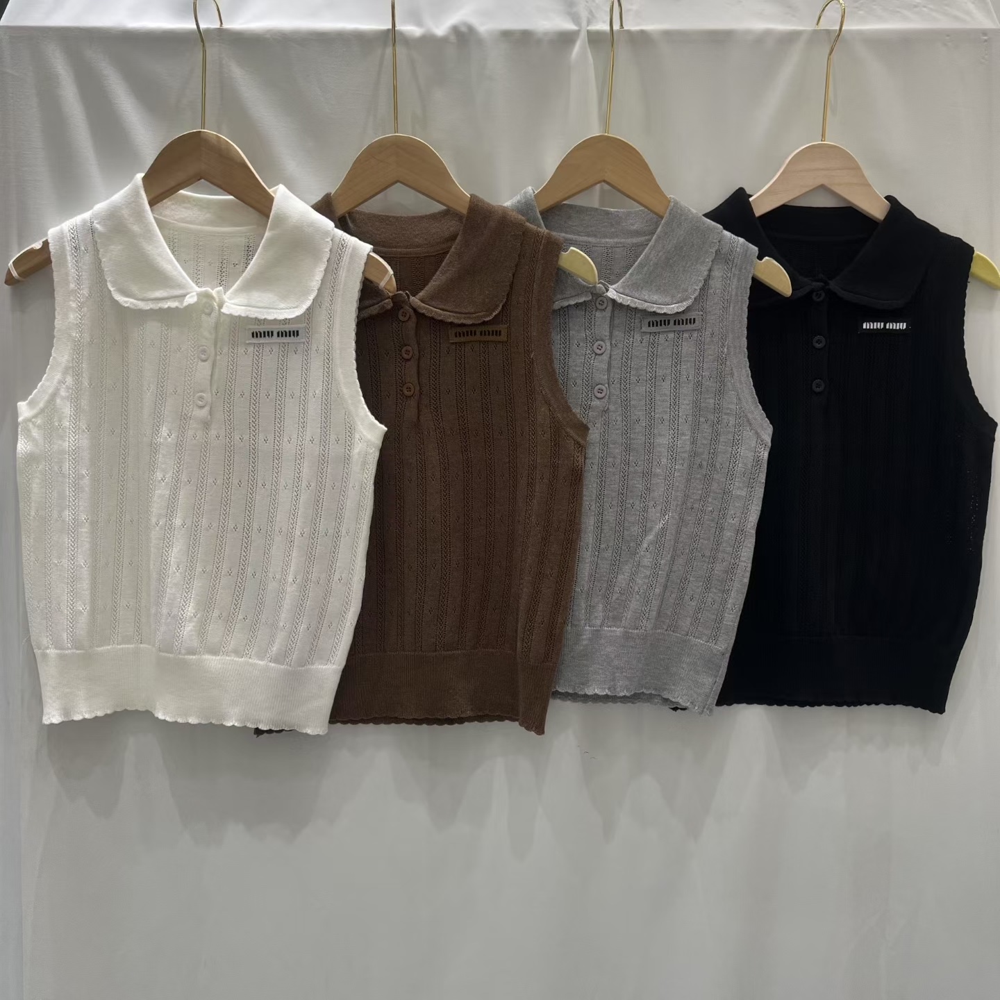 NO:798701,Miu Miu doll collar vest,,19860909缪缪娃娃领背心,,,Women's clothing