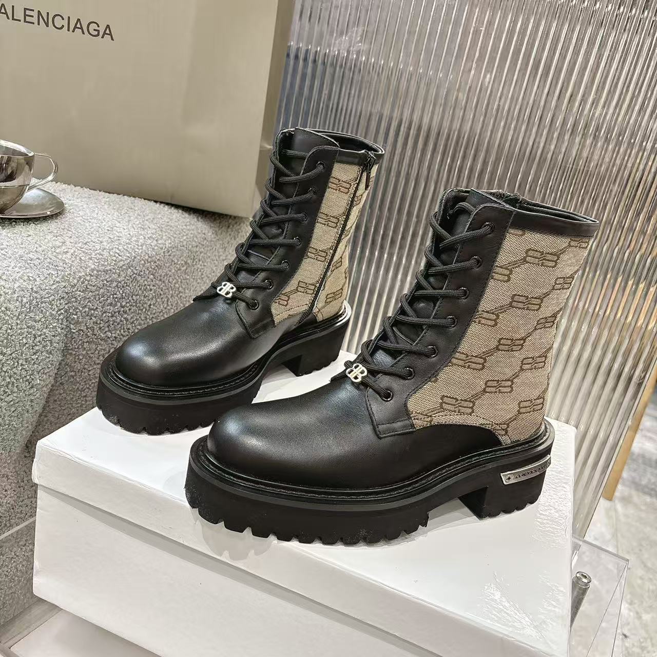 Balenciaga Women's Lace-up Ankle Boots Designer Runway Fashion 2025 3 i1756092348230 9859 0 1