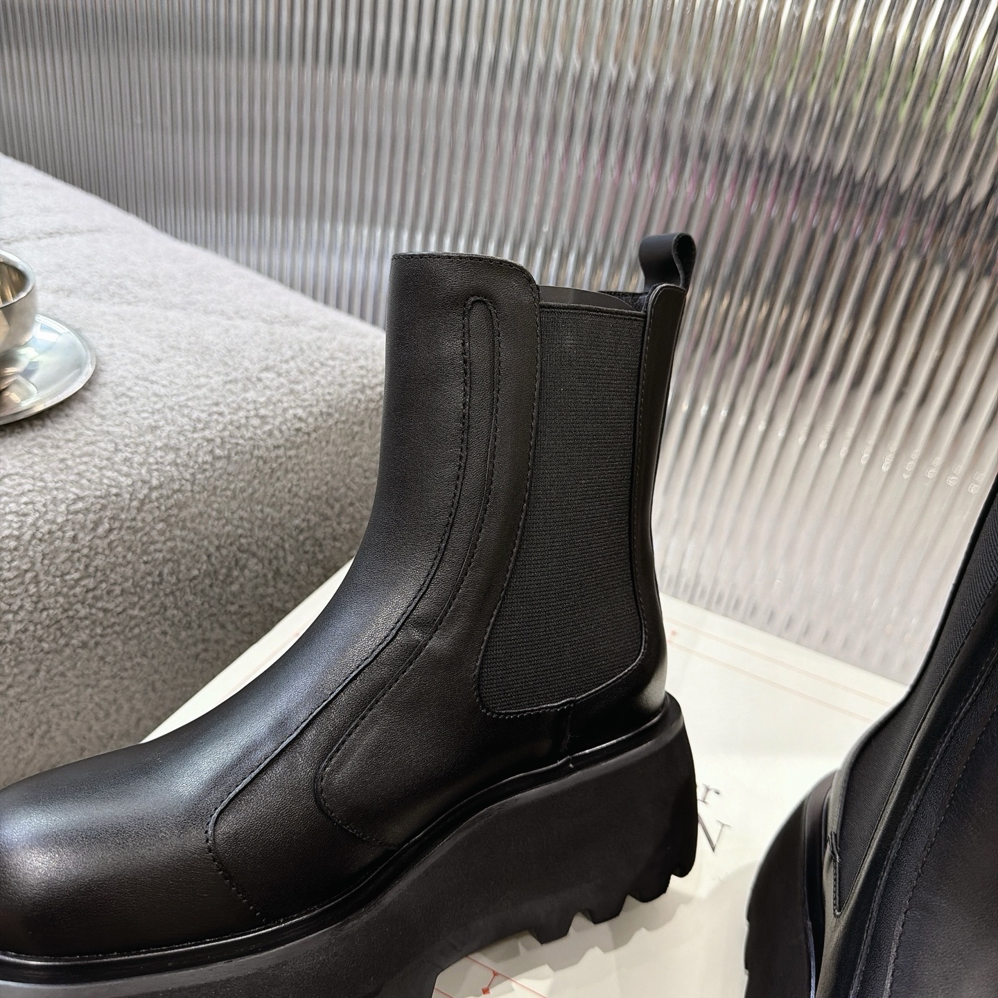 Alexander Queen Buckle Platform Chelsea Ankle Boot