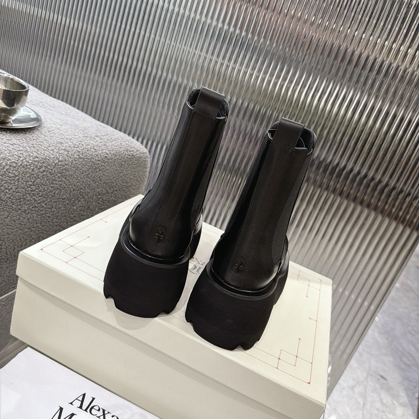 Alexander Queen Buckle Platform Chelsea Ankle Boot
