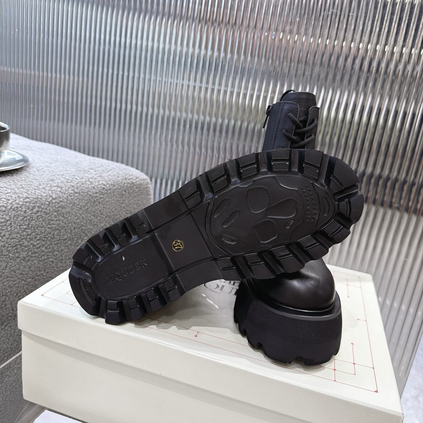 Alexander Queen Buckle Platform Chelsea Ankle Boot