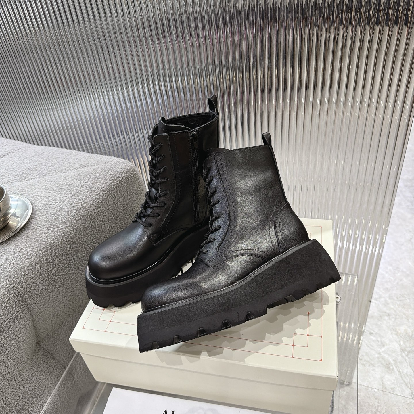 Alexander Queen Buckle Platform Chelsea Ankle Boot
