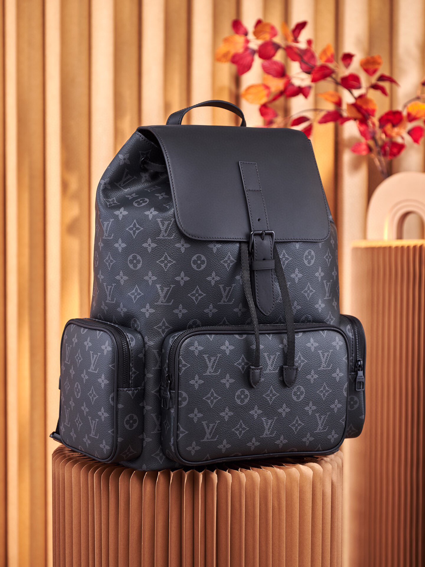 Louis Vuitton Taschen Rucksack Alle Stahl Monogram Canvas Kalbsleder Leinwand Rindsleder Gewebe M45538