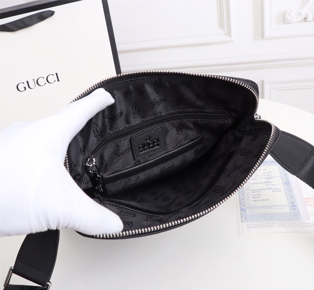 P、型号:K7-3~斜挎包黑色 古奇 GUCCI[得意]男士休闲系列👻👻👻挺阔流畅大方的楦型设计,以精 8