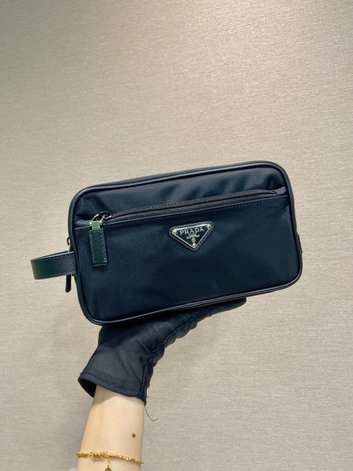 Prada Re-Nylon Travel Pouch: Stylish and Functional Organizer Handbag 1 Prada Re-Nylon Travel Pouch: Stylish and Functional Organizer Handbag