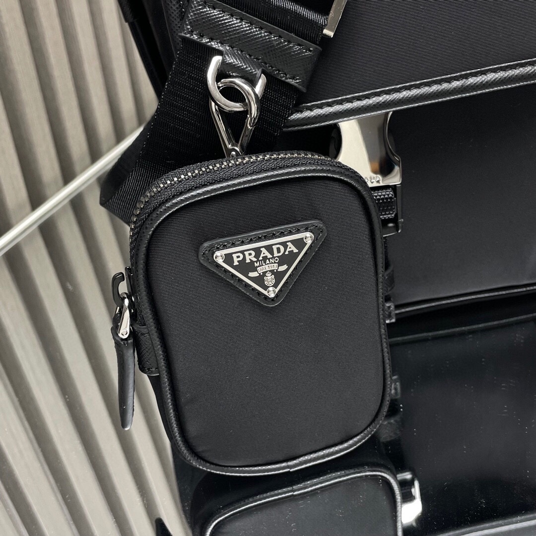 Prada Nylon Saffiano Leather Trim Messenger Bag - Classic & Stylish 8 i1748407547 1019 0