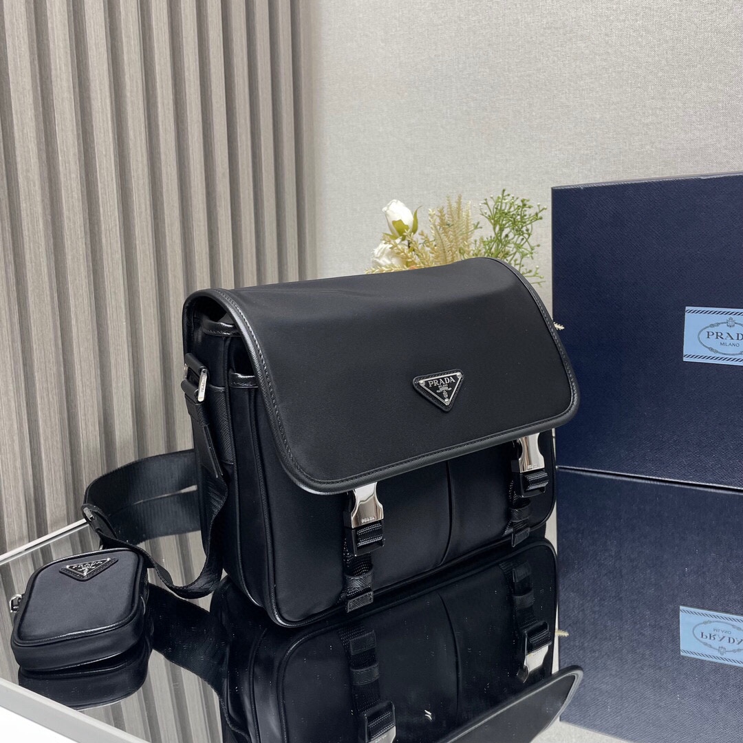 Prada Nylon Saffiano Leather Trim Messenger Bag - Classic & Stylish 3 i1748407547 4835 1