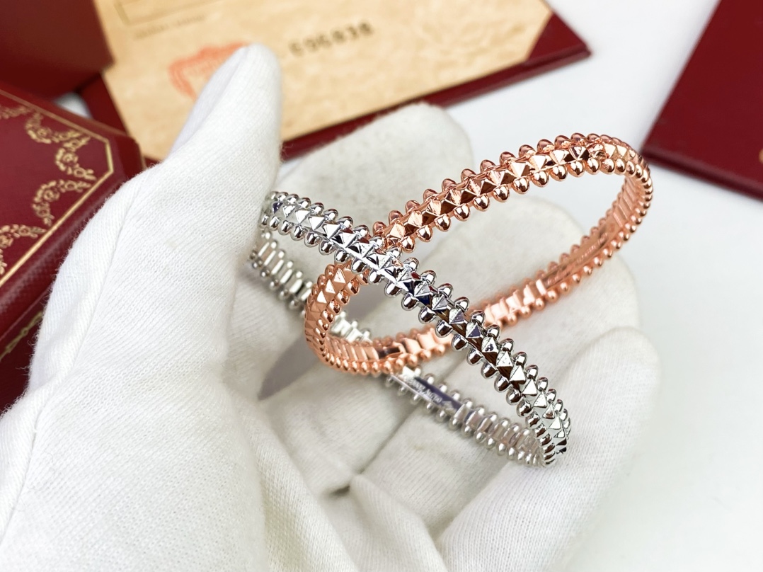 Cartier Jewelry Bracelet 1:1 Replica
 Platinum Rose Gold White