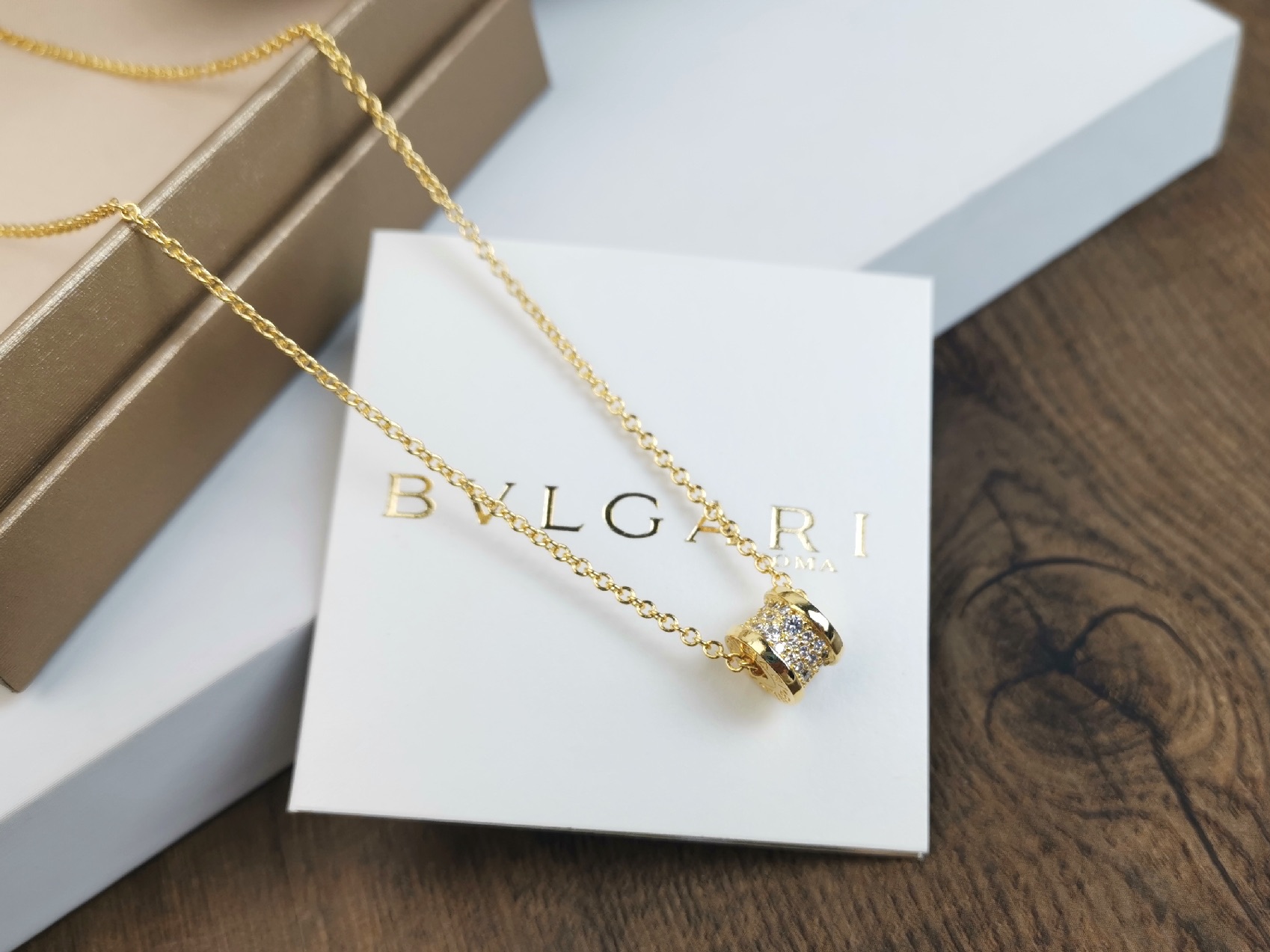 Bvlgari BVLGARI 宝格丽 满钻小号 小蛮腰项链 款里的战斗机 一直都是我们家 亚金精工版