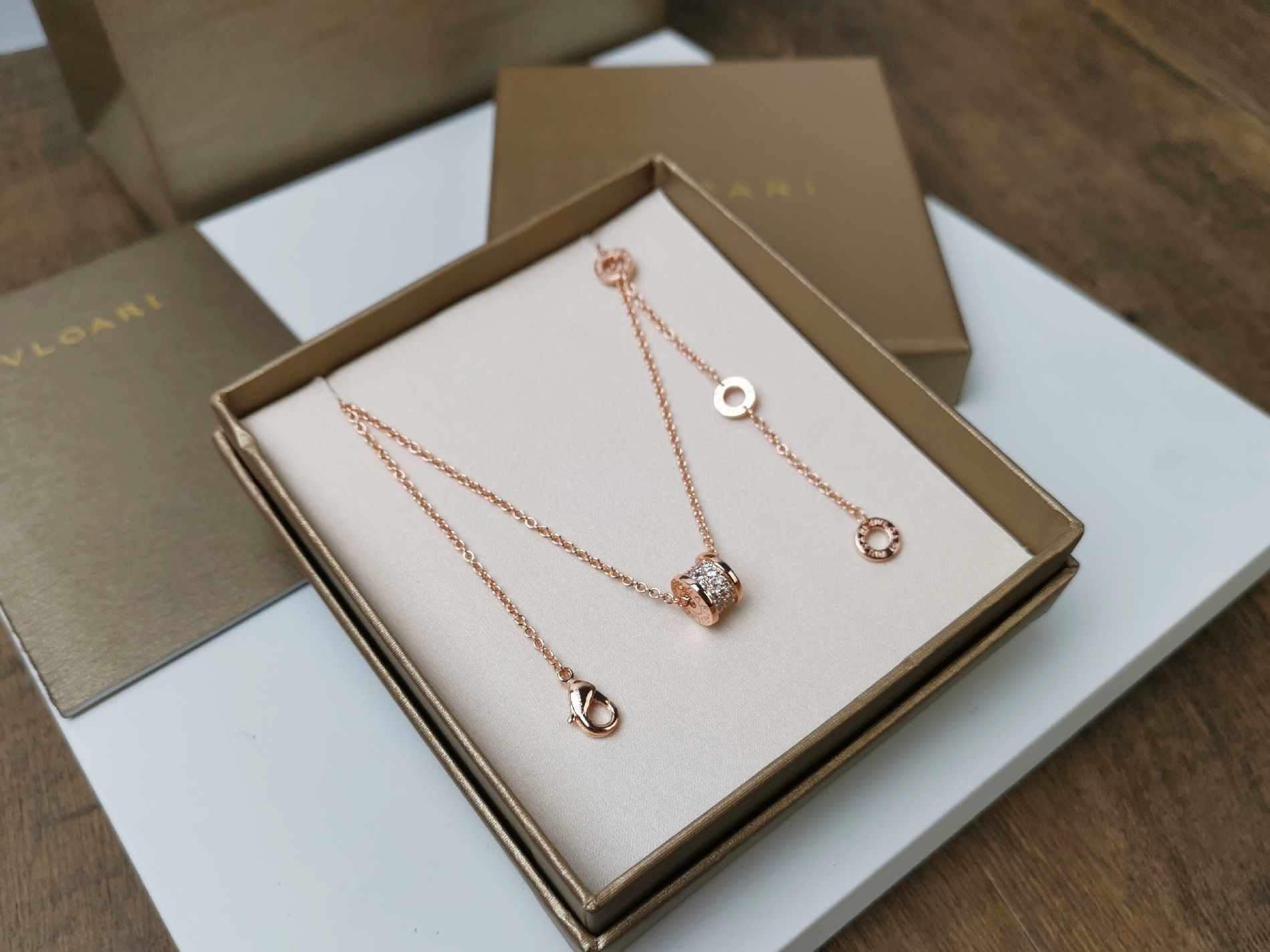 Bvlgari BVLGARI 宝格丽 满钻小号 小蛮腰项链 款里的战斗机 一直都是我们家 亚金精工版