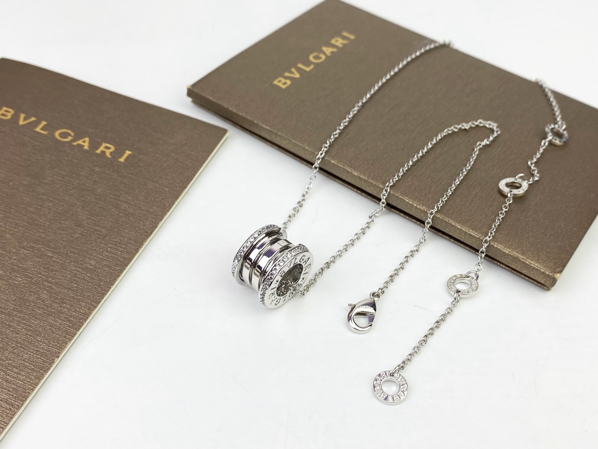 Bvlgari BVLGARI宝格丽B ZERO1系列镶钻弹簧项链