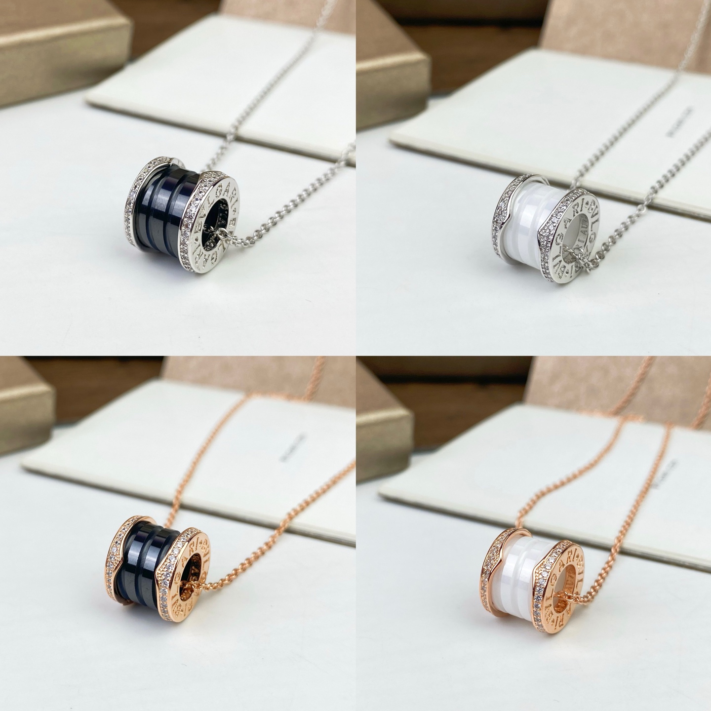 Bvlgari BVLGARI宝格丽B ZERO1系列带钻陶瓷项链