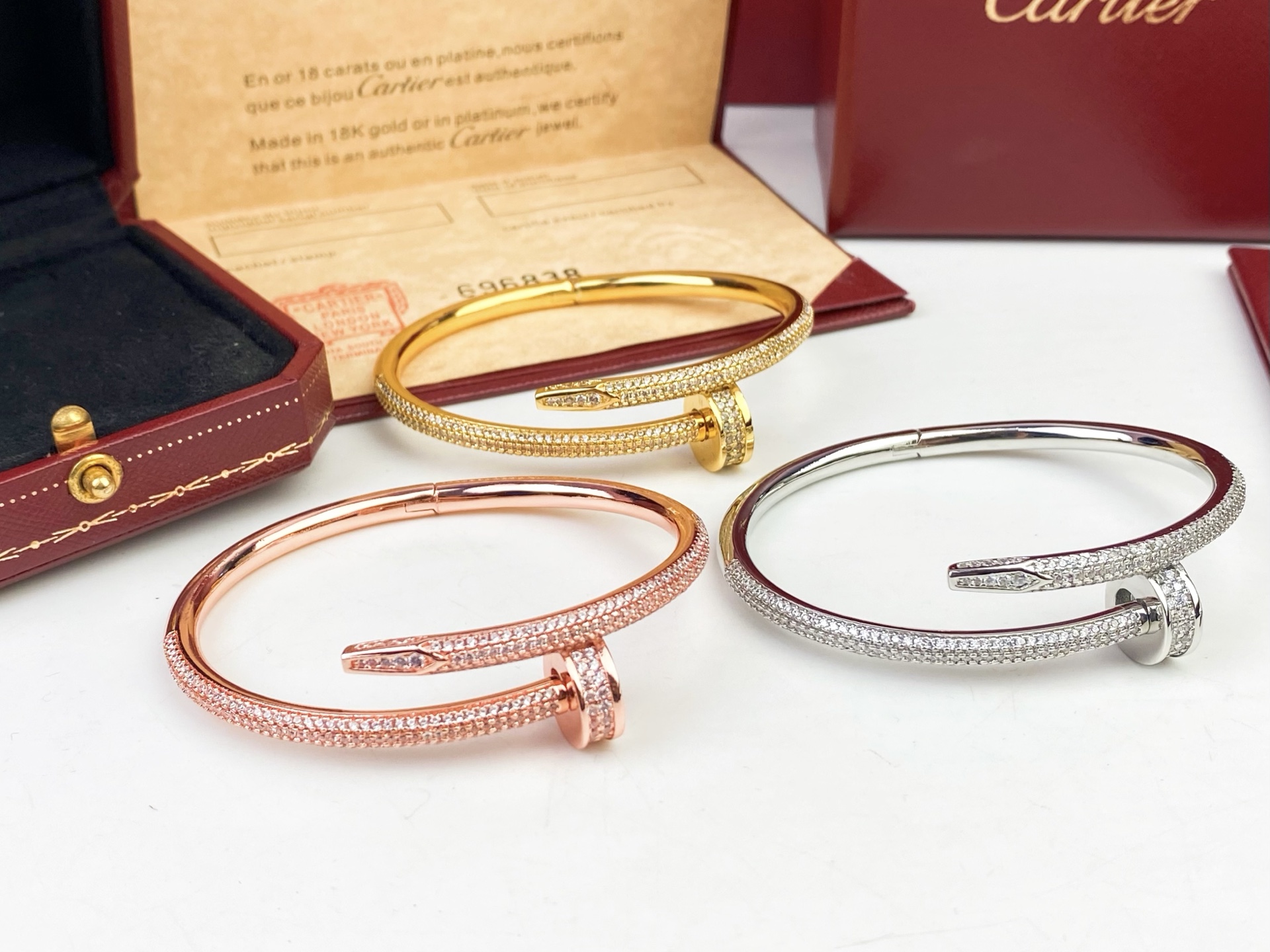Cartier Cartier 卡地亚半圈满钻钉子手镯