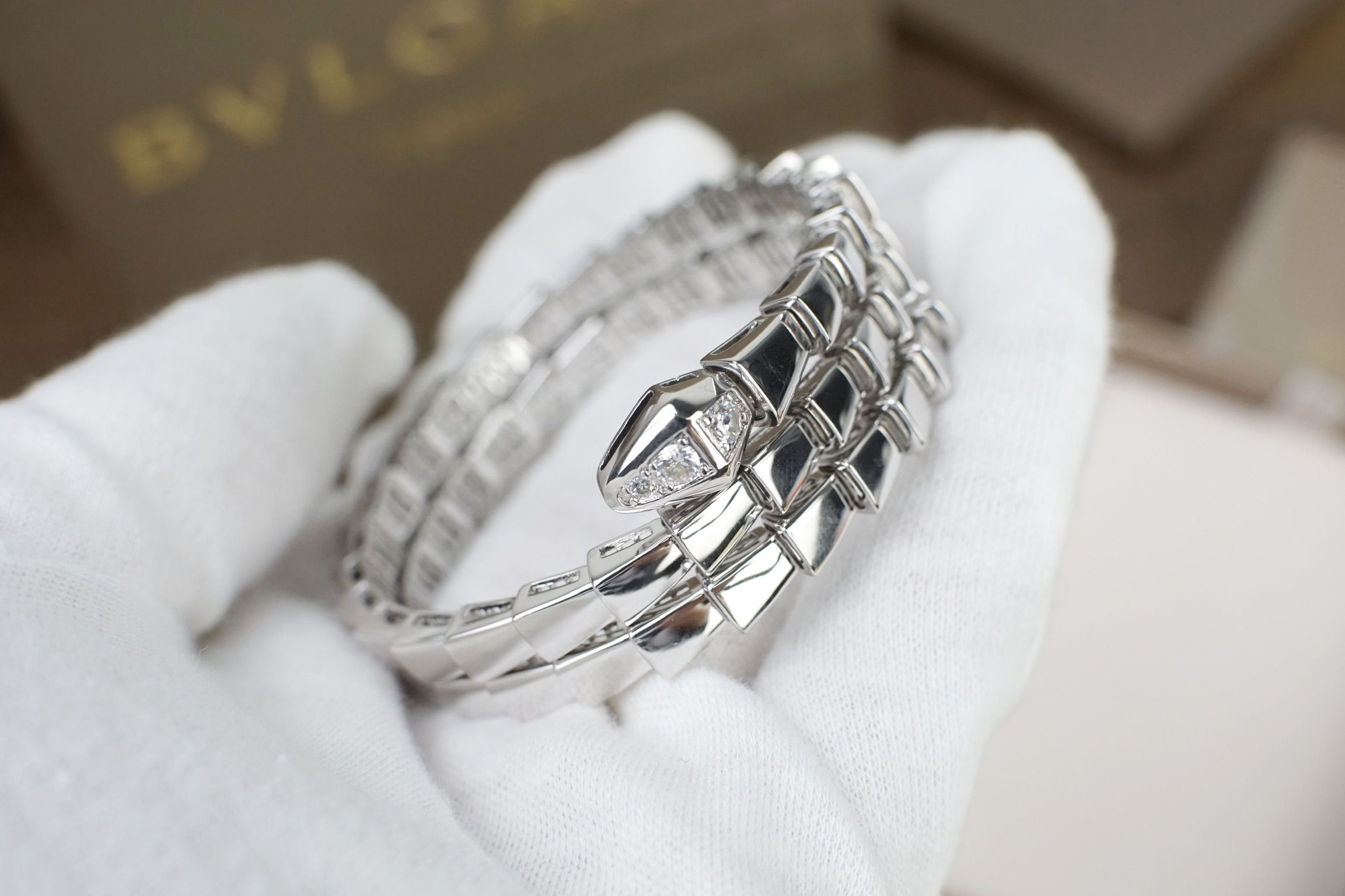 Bvlgari BVLGARI宝格丽双圈无钻蛇形手镯