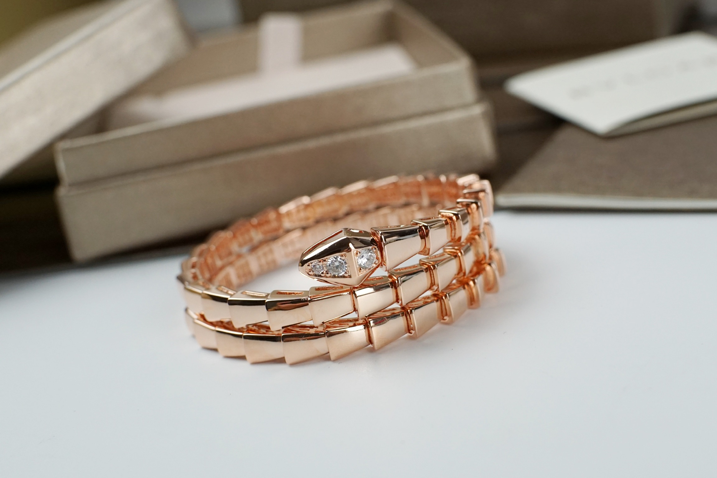 Bvlgari BVLGARI宝格丽双圈无钻蛇形手镯
