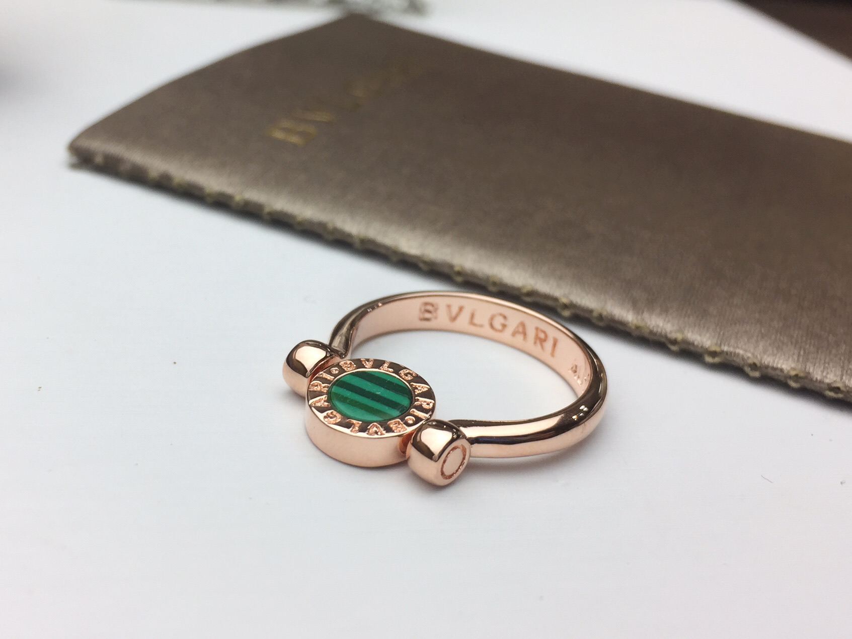 Bvlgari BVLGARI宝格丽#红玛瑙/孔雀石#双面翻转戒指