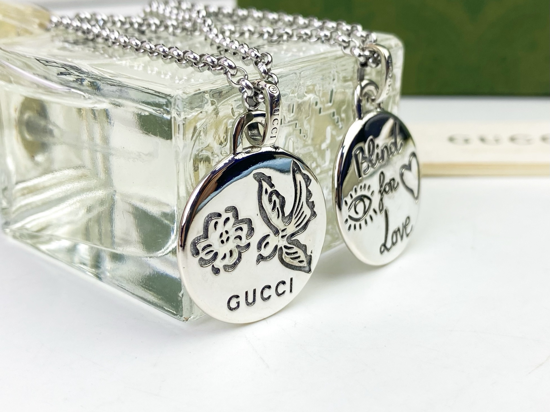 Gucci古驰[色][色] Blind for love系列情侣项链 🎉将美好的爱情镌刻在圆牌/心形吊坠