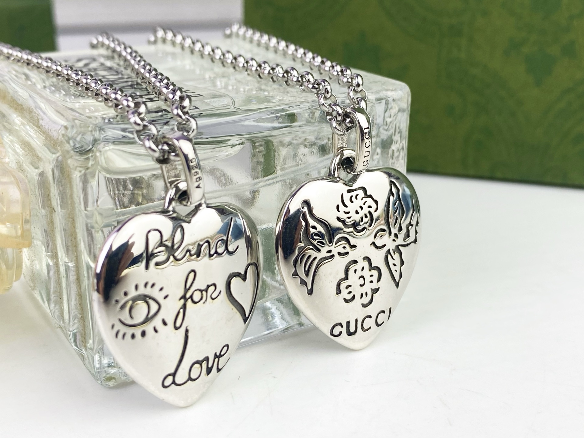 Gucci古驰[色][色] Blind for love系列情侣项链 🎉将美好的爱情镌刻在圆牌/心形吊坠