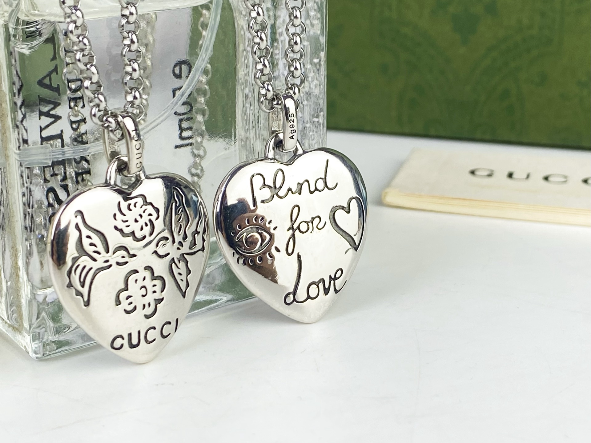 Gucci古驰[色][色] Blind for love系列情侣项链 🎉将美好的爱情镌刻在圆牌/心形吊坠