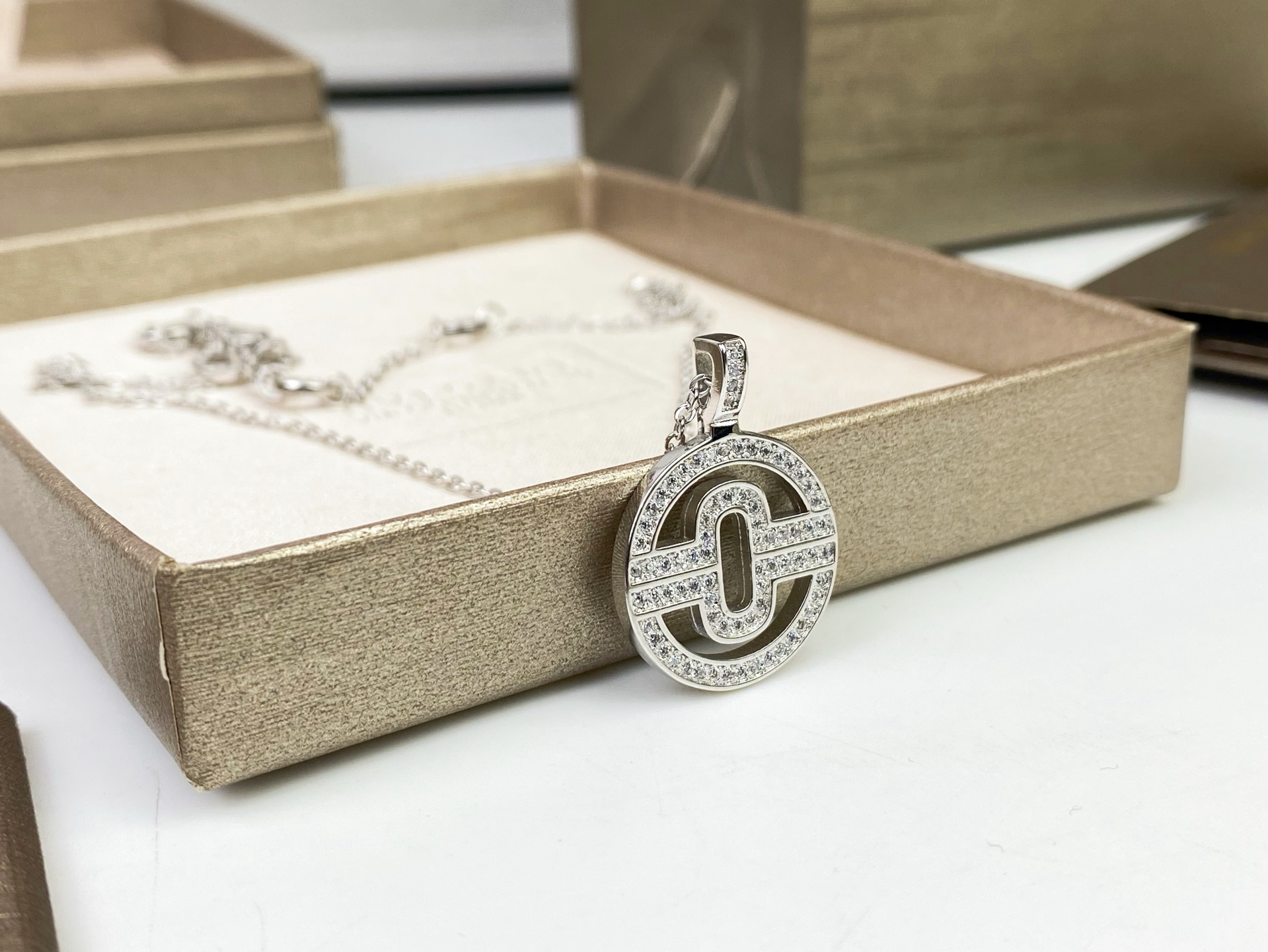 BVLGARI 宝格丽回形 圆项链🎉玫瑰金 黄金 白金🌟🌟 顶级亚金电镀18K厚金 。P项链