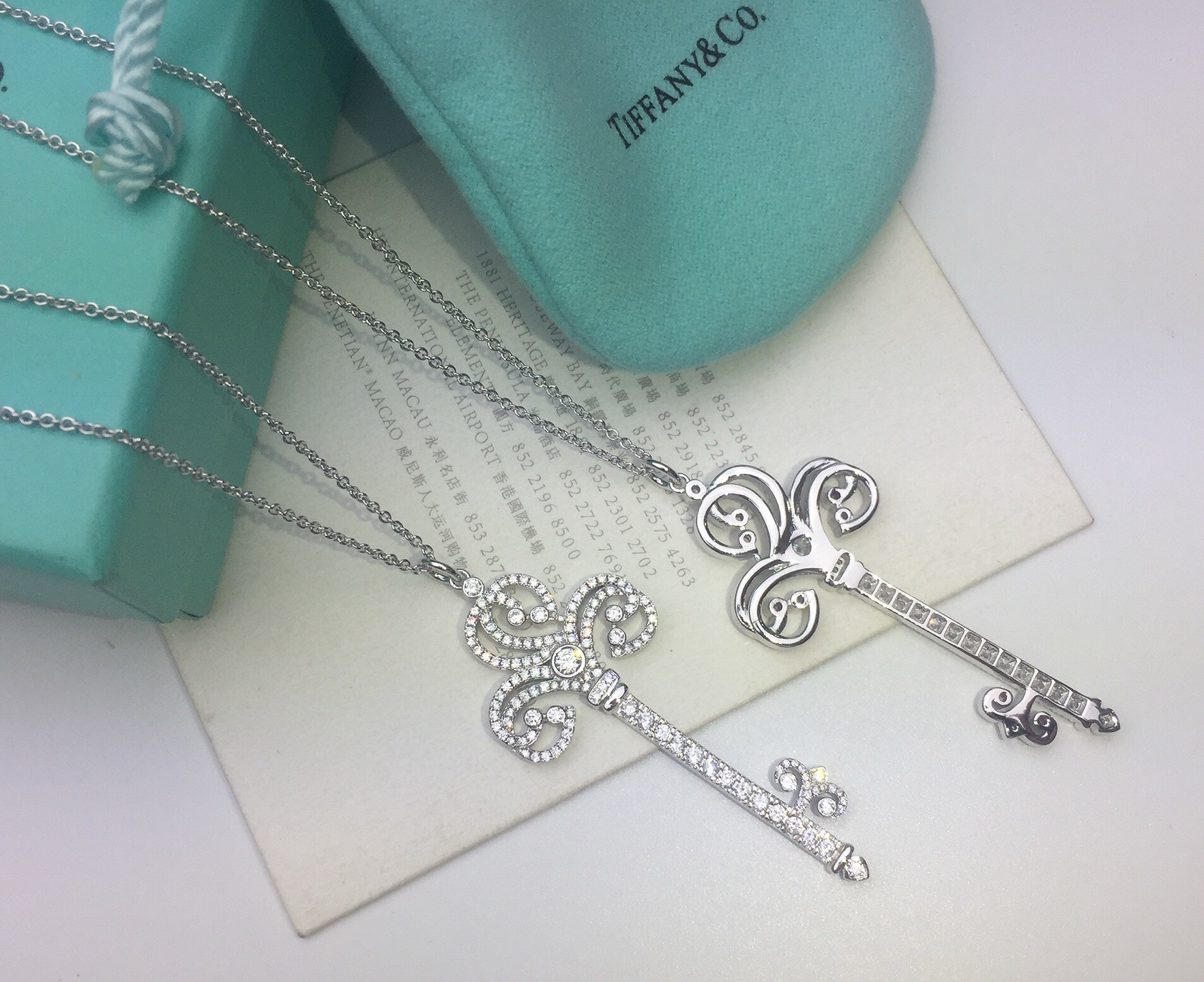 👉🏻刘雯同款 👈🏻Tiffany&Co Enchant Heart心形皇冠钥匙项链💋欧美同步长款毛衣链 