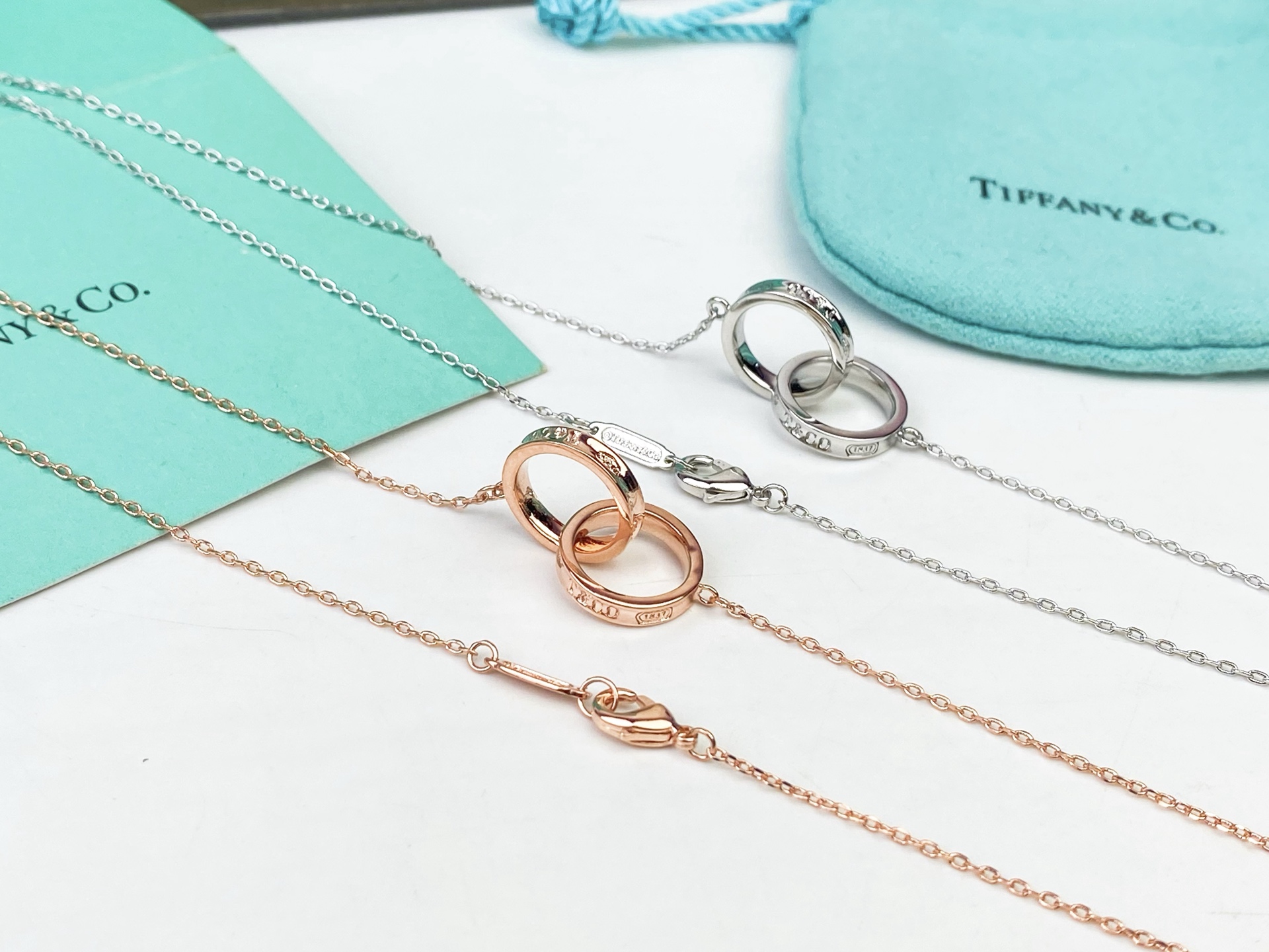 Tiffany & Co. Tiffany 1837双环项链 双环相扣设计