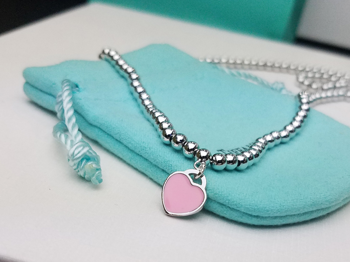 👼😍Tiffany蒂芙尼爱心珠子项链 👉🏻爱心三色珐琅珠式项链链💋高端亚金工艺～独家实拍，还原专柜细节，