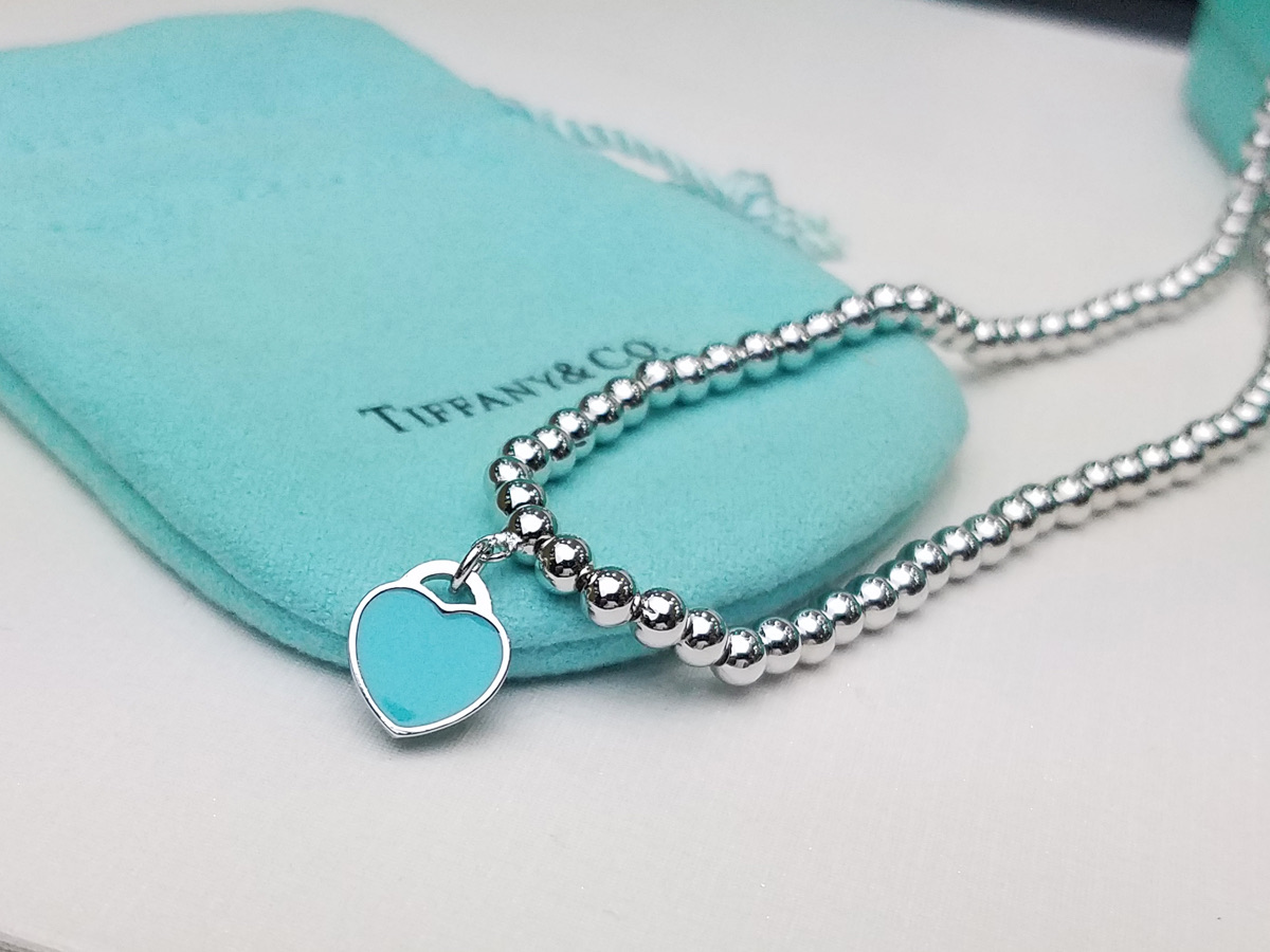 👼😍Tiffany蒂芙尼爱心珠子项链 👉🏻爱心三色珐琅珠式项链链💋高端亚金工艺～独家实拍，还原专柜细节，