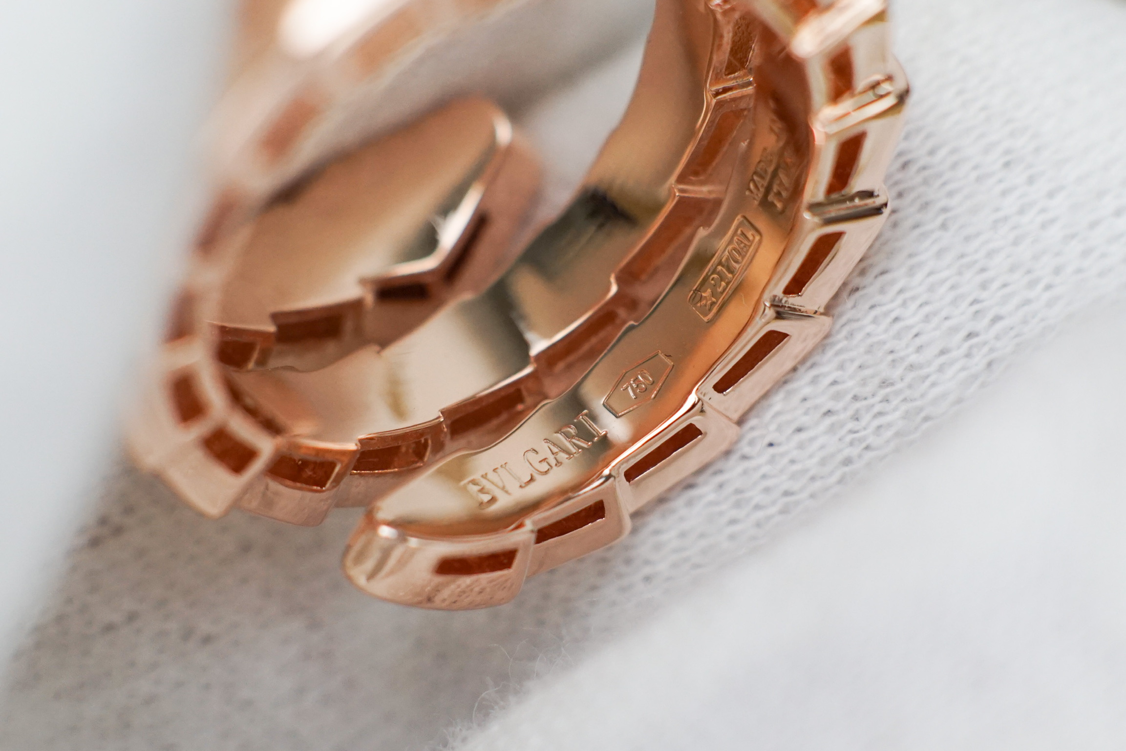 Bvlgari BVLGARI宝格丽双圈蛇形戒指