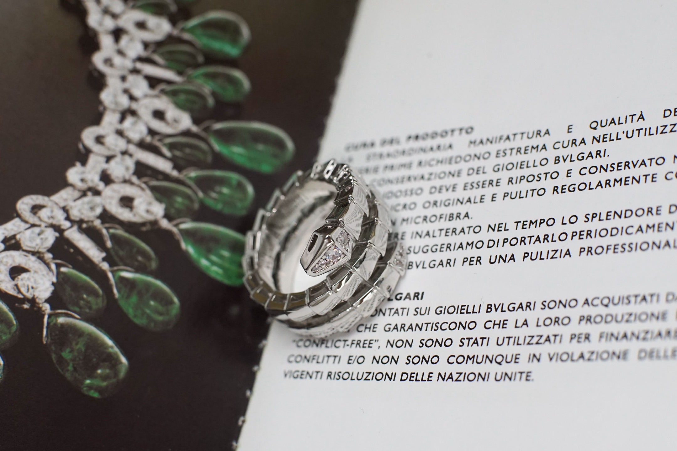 Bvlgari BVLGARI宝格丽双圈蛇形戒指